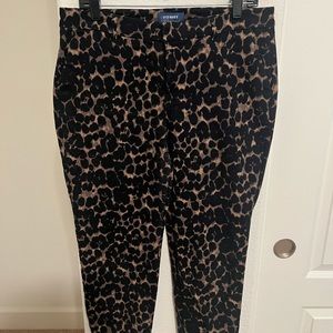Old Navy crop slacks. Leopard print. Size 10